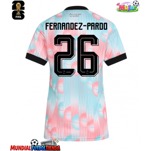 Camiseta Bélgica Matias Fernandez-Pardo #26 Segunda Equipación Replica Mundial 2026 para mujer mangas cortas